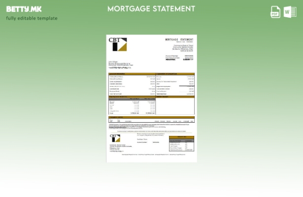 Модерен стил Шаблон за извод на банкарска хипотека во Чад Комерцијална банка во 